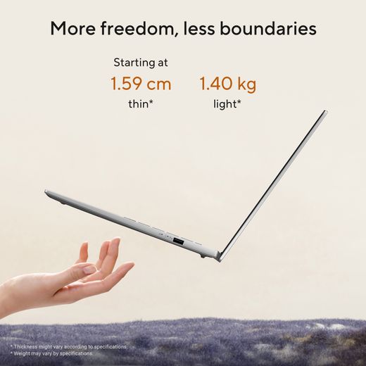 ASUS Vivobook S 14 14" Laptop - AMD Ryzen™ 7, 1TB SSD, 16 GB RAM - Silver - Annotation - Weight